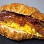 Double-Smoked Bacon, Cheddar Egg On Croissant Bun